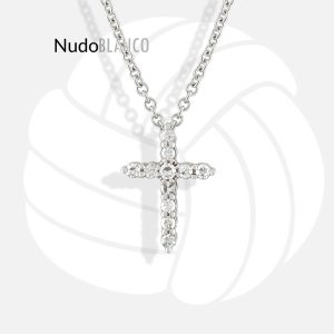 Eternal Brilliance Cross 16 with Natural Diamonds & 14k Gold Chain
