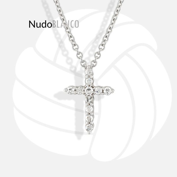 Eternal Brilliance Cross 16 with Natural Diamonds & 14k Gold Chain