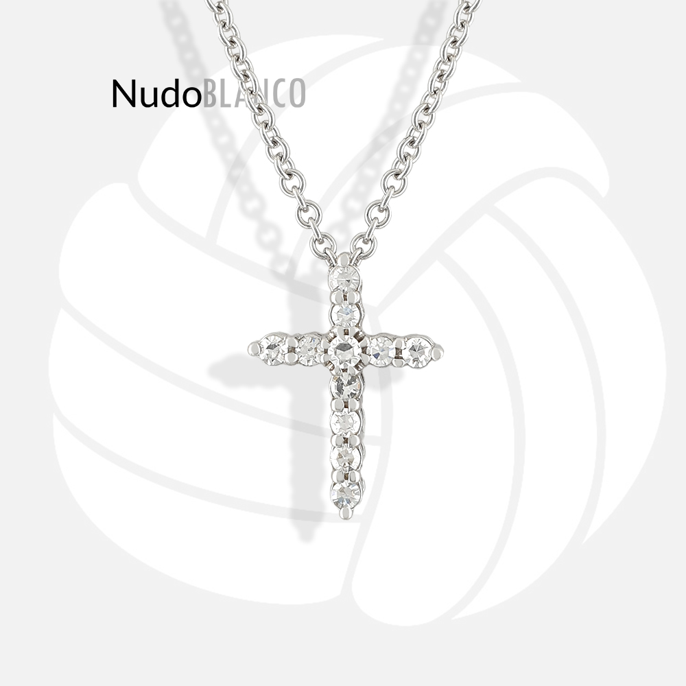 Eternal Brilliance Cross 16 with Natural Diamonds & 14k Gold Chain