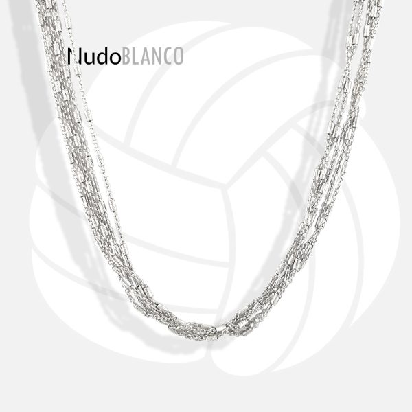 14k Gold Chain with 5 Rows and Diamond-Cut Detailing