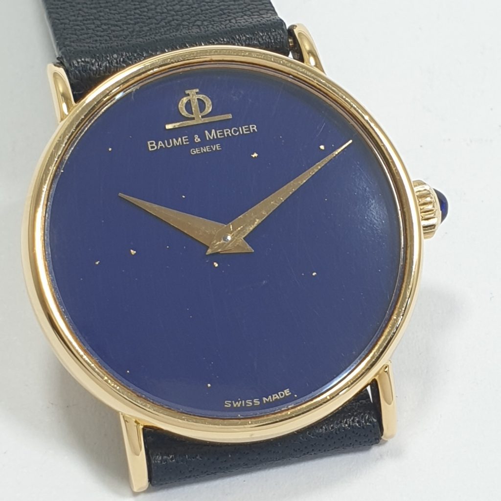 Baume & Mercier Lady Watch 18K Gold Genuine Lapis Lazuli Dial