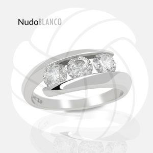 0.99 ct Triple Round Brilliant Cut Diamond Ring
