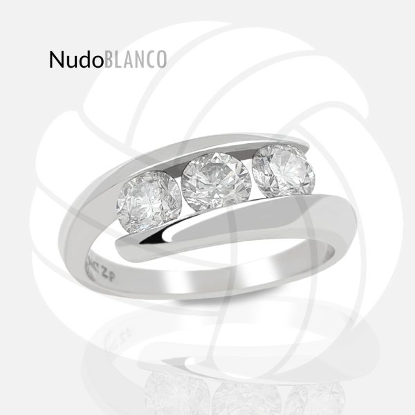 0.99 ct Triple Round Brilliant Cut Diamond Ring