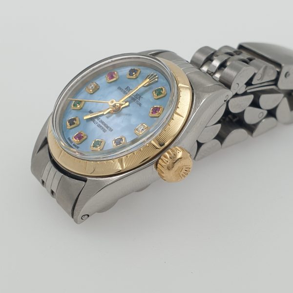 Lady Rolex 26Mm Two Tone Stell Oyster Perpetual 6619 - Image 3