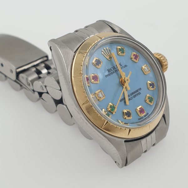 Lady Rolex 26Mm Two Tone Stell Oyster Perpetual 6619 - Image 4