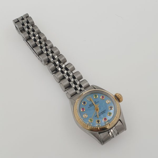 Lady Rolex 26Mm Two Tone Stell Oyster Perpetual 6619 - Image 5