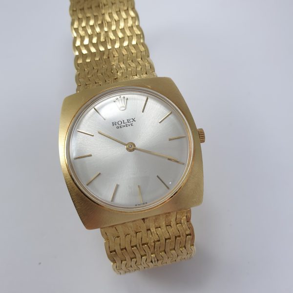 Vintage Rolex Geneve Watch 18K Yellow Gold 71.9g Unisex Manual Wind Circa 1965 - Image 3