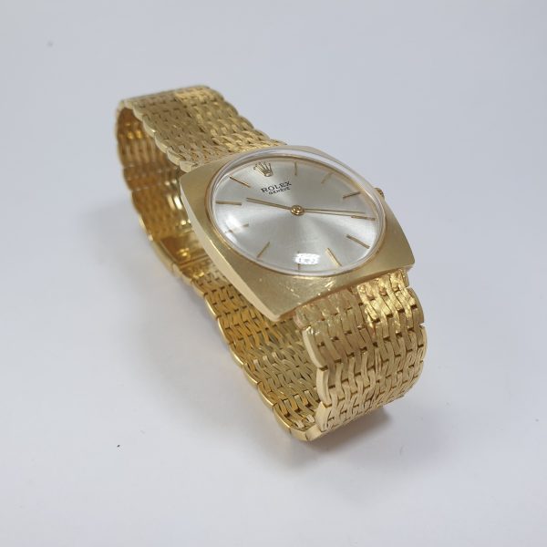 Vintage Rolex Geneve Watch 18K Yellow Gold 71.9g Unisex Manual Wind Circa 1965 - Image 5