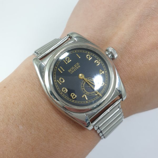 Vintage Rolex Oyster Bubbleback Stainless Steel Second Hand at 6 Automatic - Image 2