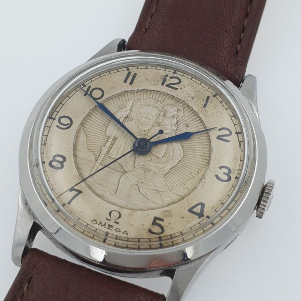 Rare Omega Manual Wind Saint Christopher Original Dial Circa 1940 - Image 2
