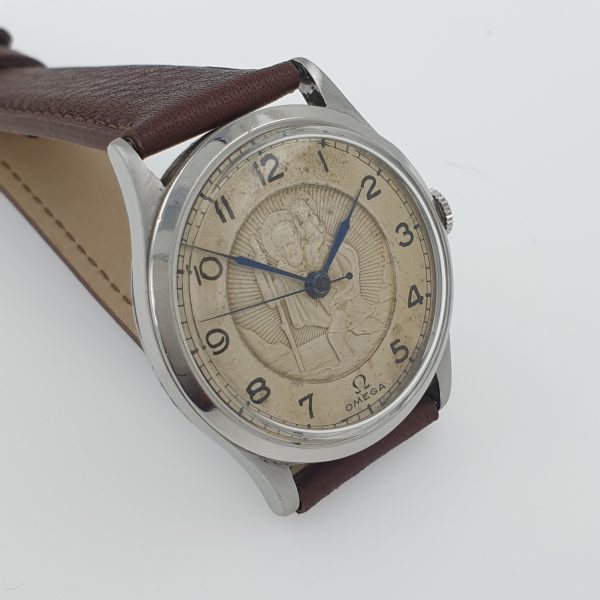 Rare Omega Manual Wind Saint Christopher Original Dial Circa 1940 - Image 4