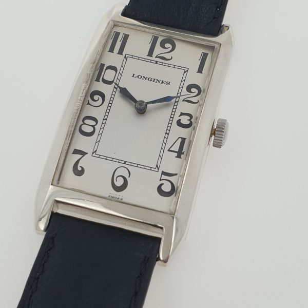 Vintage Manual Wind Silver 925 Men Longines Watch With Big Size Exaggerated Numbers - Image 2