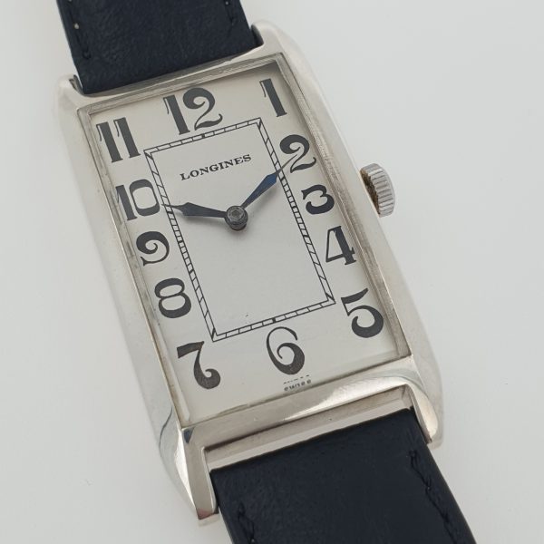 Vintage Manual Wind Silver 925 Men Longines Watch With Big Size Exaggerated Numbers - Image 3