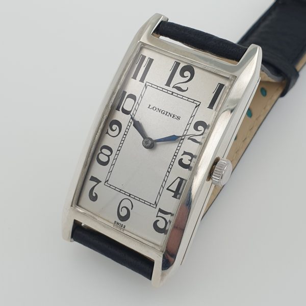 Vintage Manual Wind Silver 925 Men Longines Watch With Big Size Exaggerated Numbers - Image 6