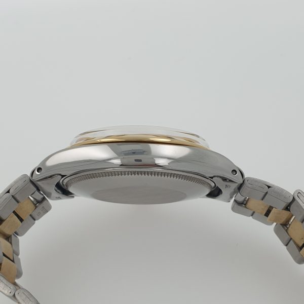 Rolex Oyster Perpetual 34mm 1002 Automatic Watch Two Tone Ice Blue Diamonds Dial - Image 5