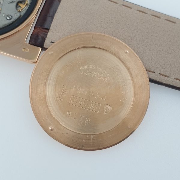Vintage Elegant Rolex Watch 18K Rose Gold And Diamonds C1960 Unisex Slim - Image 6