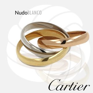 Vintage Cartier Trinity Ring 18k Tri-Color Gold 3 Rolling Band Ring Size 9