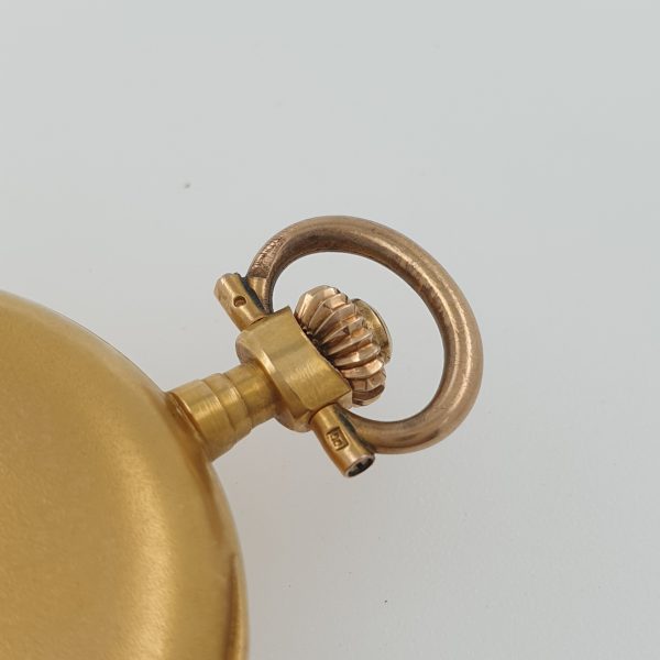 Antique Art Nouveau Lady Pocket Watch With Diamonds Solid Gold 18k C1910 - Image 12