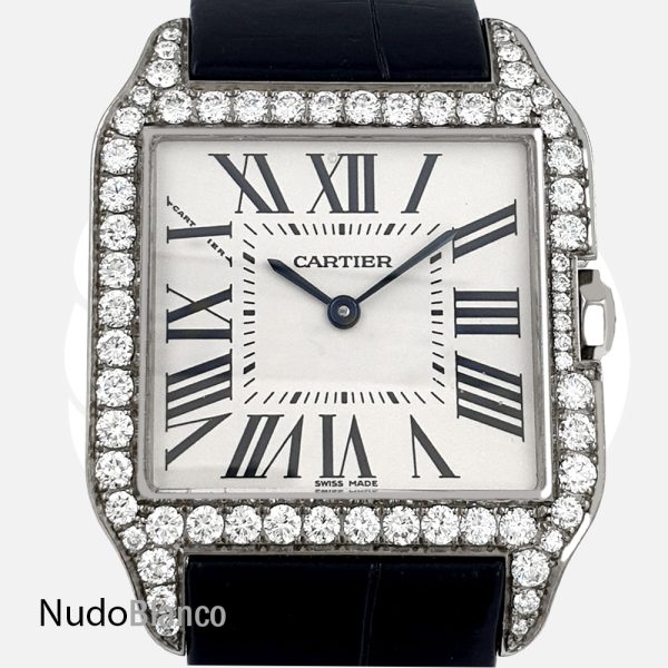 Genuine Lady Cartier Santos Dumont 18K Solid Gold Quartz Wristwatch
