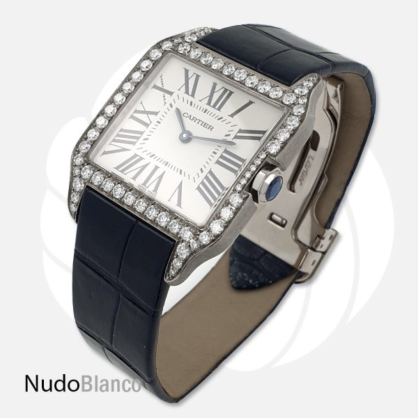 Genuine Lady Cartier Santos Dumont 18K Solid Gold Quartz Wristwatch - Image 4