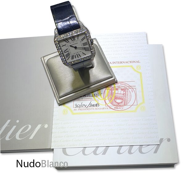 Genuine Lady Cartier Santos Dumont 18K Solid Gold Quartz Wristwatch - Image 6