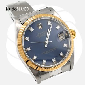 Lady Rolex 31mm Two Tone Stell Datejust Jubilee Band Fluted Bezel Factory Diamonds
