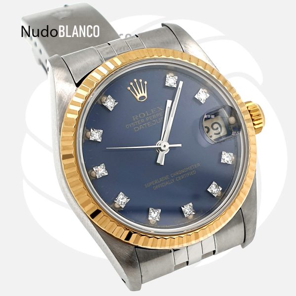Lady Rolex 31mm Two Tone Stell Datejust Jubilee Band Fluted Bezel Factory Diamonds