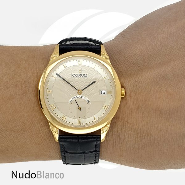 Genuine Corum 100 Man Automatic Watch 18K Solid Yellow Gold 36Mm Cal. 11.60 - Image 2