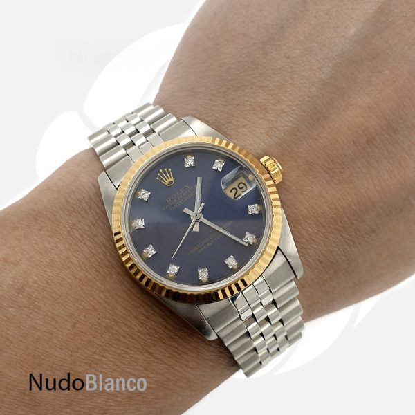Lady Rolex 31mm Two Tone Stell Datejust Jubilee Band Fluted Bezel Factory Diamonds - Image 2