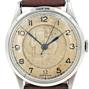 Rare Omega Manual Wind Saint Christopher Original Dial Circa 1940