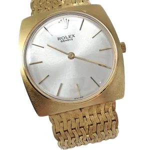 Vintage Rolex Geneve Watch 18K Yellow Gold 71.9g Unisex Manual Wind Circa 1965