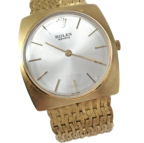 Vintage Rolex Geneve Watch 18K Yellow Gold 71.9g Unisex Manual Wind Circa 1965