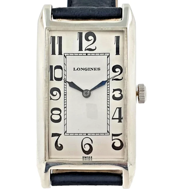 Vintage Manual Wind Silver 925 Men Longines Watch With Big Size Exaggerated Numbers