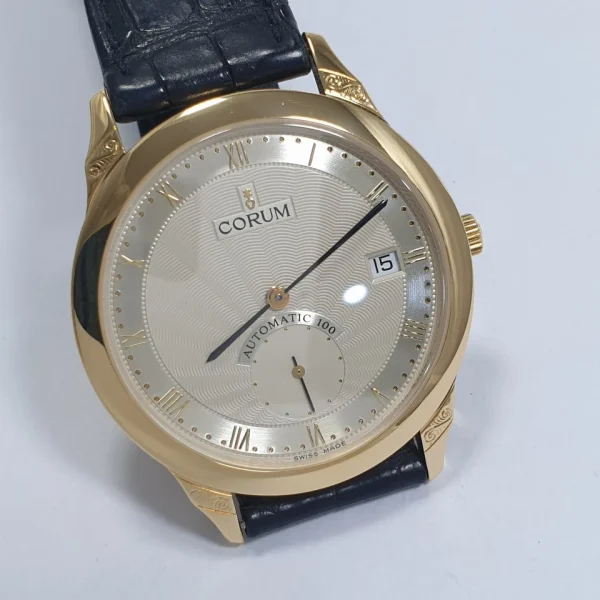 Genuine Corum 100 Man Automatic Watch 18K Solid Yellow Gold 36Mm Cal. 11.60 - Image 2