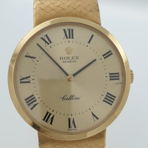 Rolex Cellini Vintage Men's Dress Watch – 18k Solid Yellow Gold, 32mm, Manual Wind, Elegant Luxury Timepiece