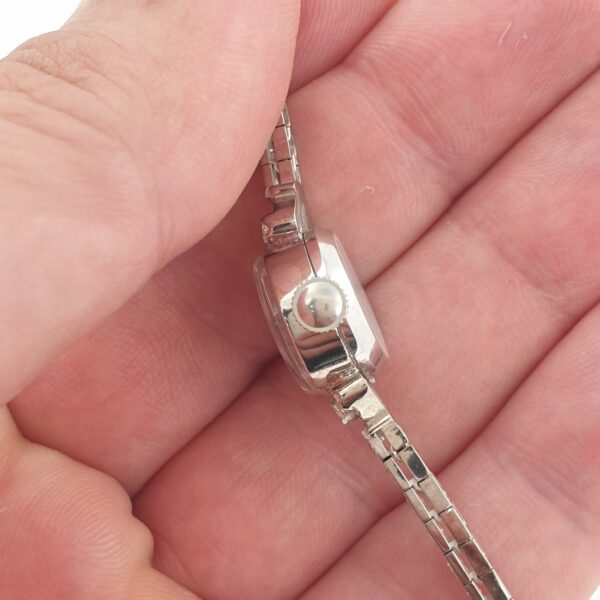 Lady Vintage Rolex watch with diamonds tennis bracelet white gold 14k - Image 6