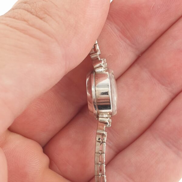 Lady Vintage Rolex watch with diamonds tennis bracelet white gold 14k - Image 5