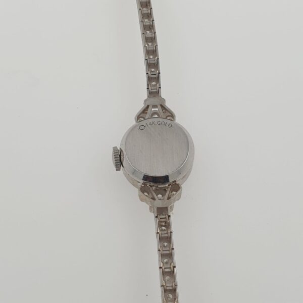 Lady Vintage Rolex watch with diamonds tennis bracelet white gold 14k - Image 4