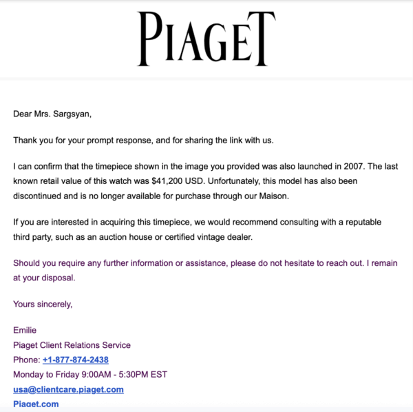 Big Piaget Limelight 18k White Gold Diamond Love Letter Secret Black Satin Strap - Image 14