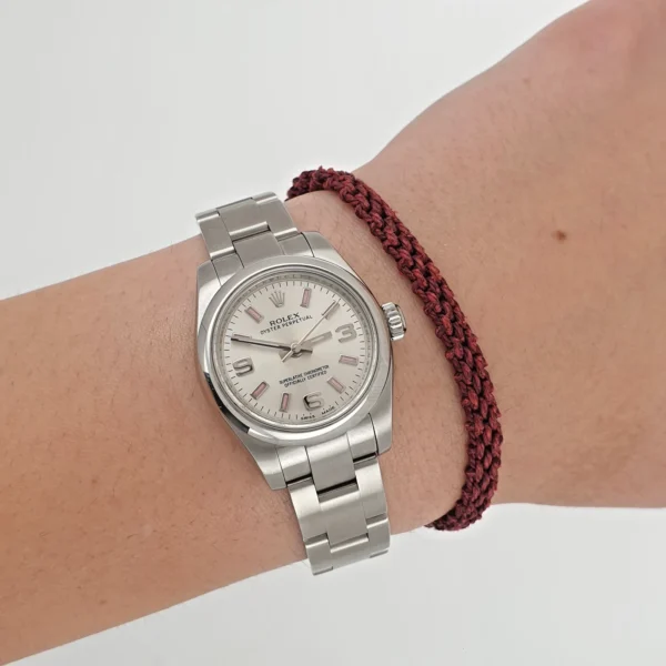 Lady Rolex 26mm Oyster Perpetual Automatic Ref. 176200 Steel Pink Markers - Image 2