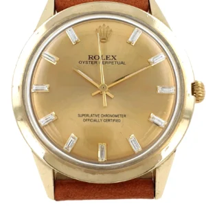Vintage Rolex 34mm Gold Filled 14k Automatic Diamond Markers Circa 1970