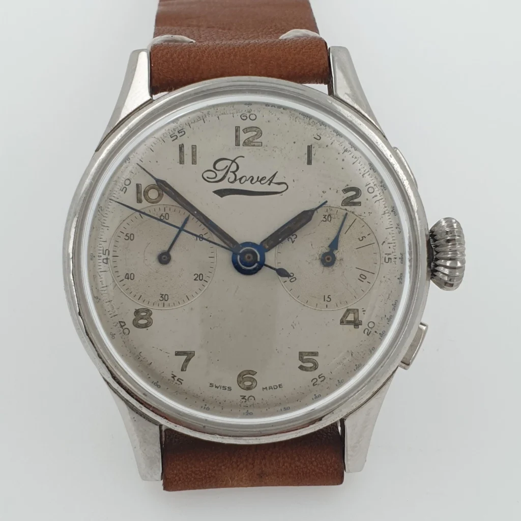 Vintage Bovet Chronograph Watch 35mm Orginal Dial Circa 1950