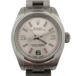 Lady Rolex 26mm Oyster Perpetual Automatic Ref. 176200 Pink Markers Steel