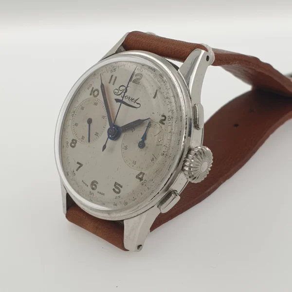 Vintage Bovet Chronograph Watch 35mm Orginal Dial Circa 1950 - Image 4