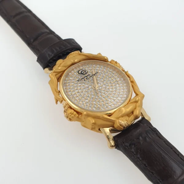 Carrera Y Carrera Adam & Eve Limited Edition 18k Gold Watch Natural Diamonds Dial - Image 3