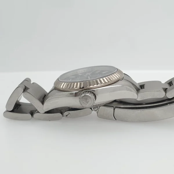 Black Dial Lady Rolex 26mm Oyster Perpetual Automatic Ref. 176234 Steel Pink Markers - Image 4