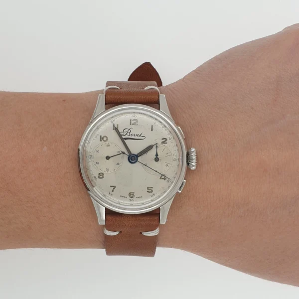 Vintage Bovet Chronograph Watch 35mm Orginal Dial Circa 1950 - Image 2
