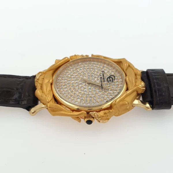 Carrera Y Carrera Adam & Eve Limited Edition 18k Gold Watch Natural Diamonds Dial - Image 4