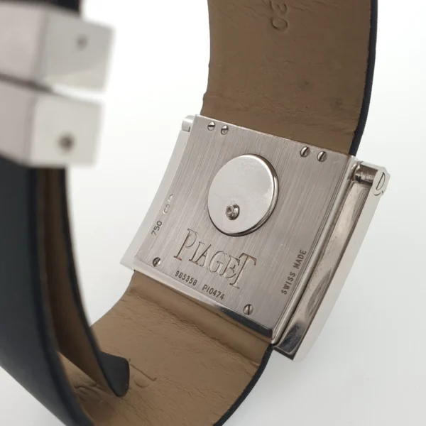 Big Piaget Limelight 18k White Gold Diamond Love Letter Secret Black Satin Strap - Image 10