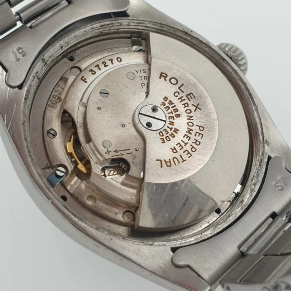 Vintage Automatic Rolex Precision Black Dial Oyster Band Ref 6085 Big Bubbleback - Image 9